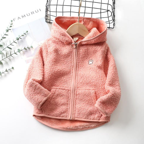 Flannel Hooded Cardigan Coat